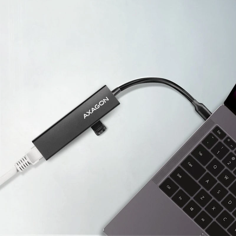 „Axagon HMC-GL3A SuperSpeed USB-C“ šakotuvas + gigabito LAN jungtis