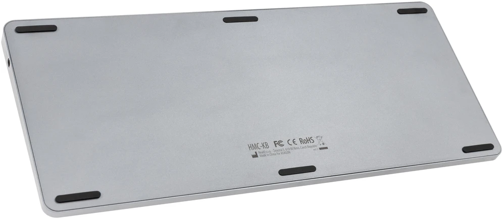 AXAGON HMC-KB klaviatūra USB-C 5Gbps su HUB, Micro SD/SD, 3x USB-A, HDMI 4K/60Hz, PD 100W, Garsas, JAV išdėstymas