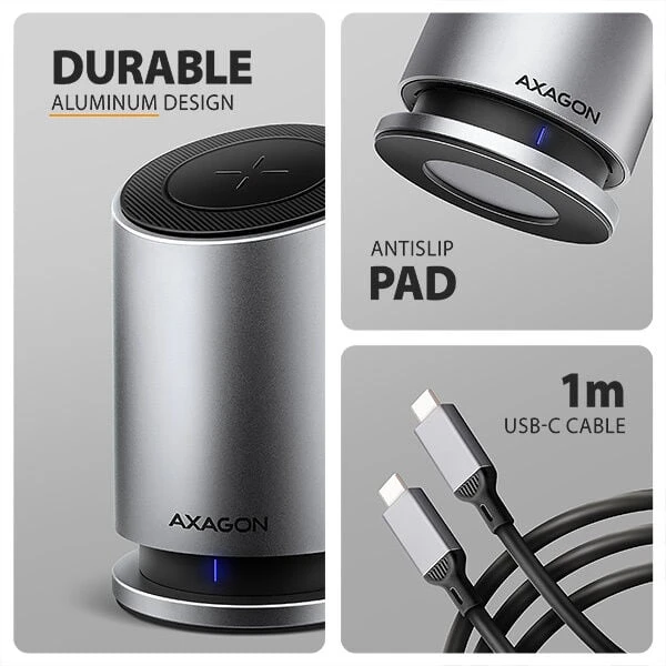 „AXAGON USB-C 10Gbps“ belaidis įkrovimo 9in1 šakotuvas | HMC-WL9