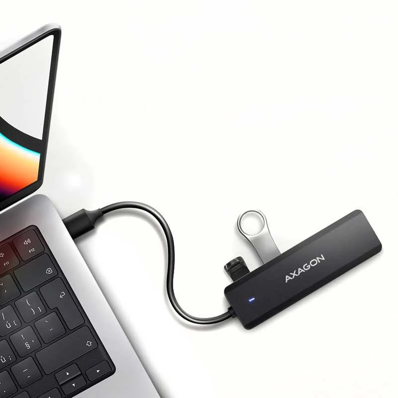 AXAGON Travel keturių prievadų USB-A 5Gbps šakotuvas | HUE-C1A