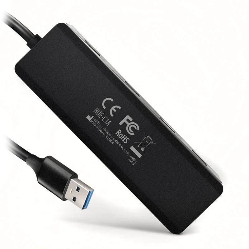 AXAGON Travel keturių prievadų USB-A 5Gbps šakotuvas | HUE-C1A