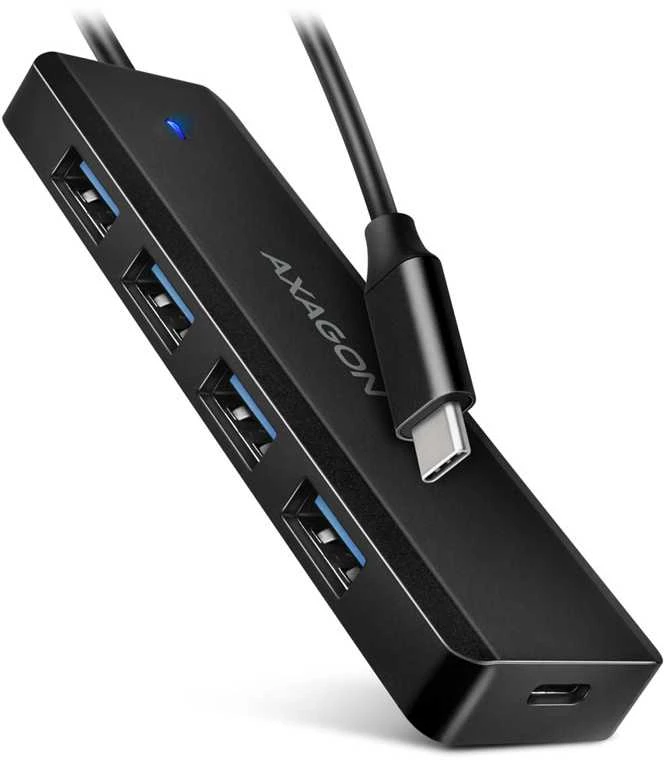 AXAGON Travel keturių prievadų USB-C 5Gbps šakotuvas | HUE-C1C