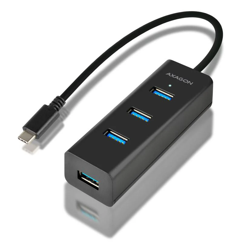 AXAGON HUE-S2C 4x USB3.0 įkrovimo šakotuvas, MicroUSB įkrovimo jungtis, C tipo
