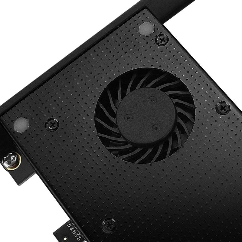 AXAGON PCEM2-DC PCI-E 3.0 4x - DUAL M.2 SSD (NVMe + SATA), dviguba įtampa, iki 110 mm SSD, ventiliatorius + radiatorius