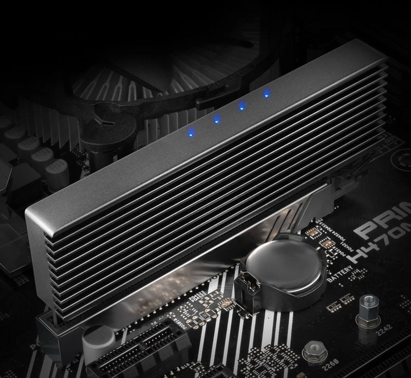 AXAGON PCI-Express x16 adapteris su aušintuvu, skirtas NVMe M.2 SSD diskui prijungti prie kompiuterio | PCEM2-XS