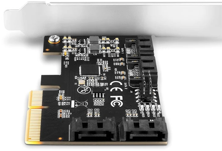 Axagon Keturių kanalų SATA III PCI-Express valdiklis su keturiais vidiniais SATA jungtys. Standartinis ir žemas profilis.