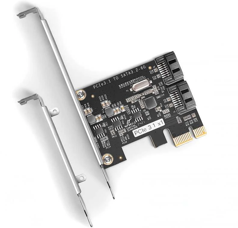 Axagon Dviejų kanalų SATA III PCI-Express valdiklis su dviem vidiniais SATA prievado išėjimais. Standartinis ir žemas profilis.