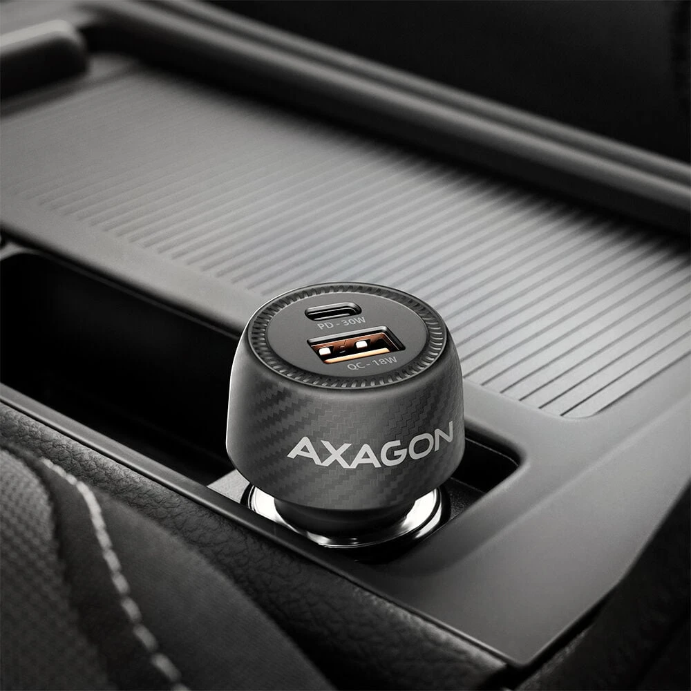 AXAGON automobilinis įkroviklis 48W, USB-A + USB-C, PD3.0/PPS/QC4+/SFC | PWC-PQ48