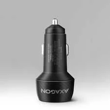 AXAGON automobilinis įkroviklis 48W, USB-A + USB-C, PD3.0/PPS/QC4+/SFC | PWC-PQ48
