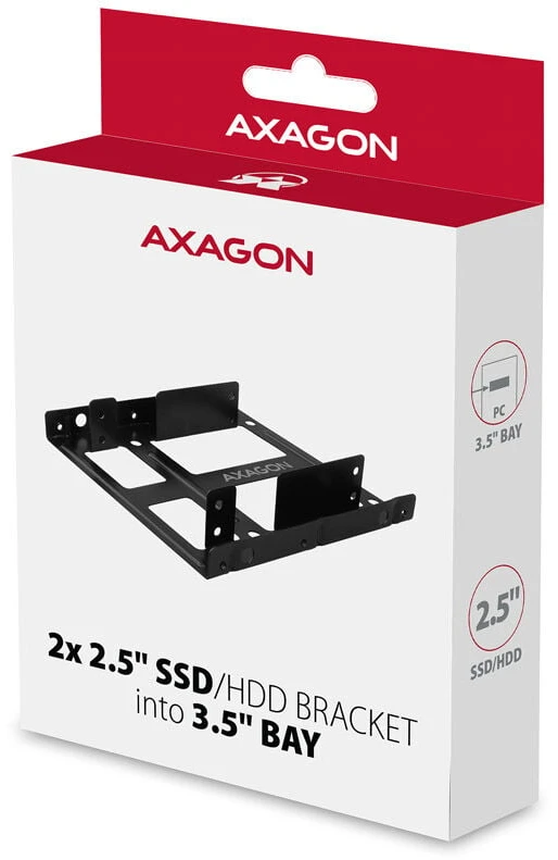 AXAGON Metalinis rėmas, skirtas dviem 2,5" diskams montuoti 3,5" padėtyje | RHD-225