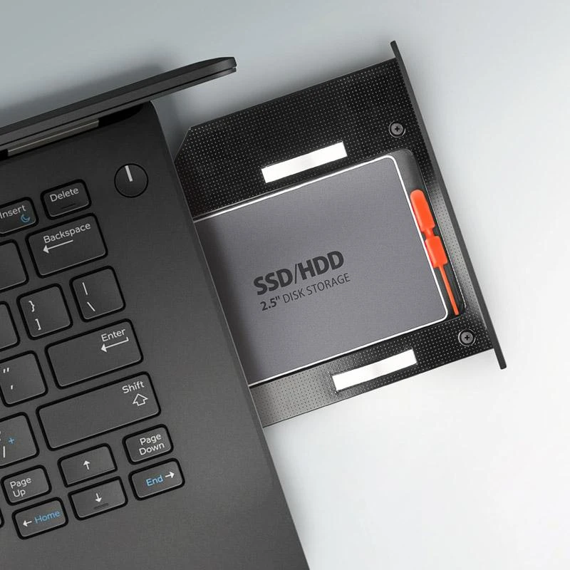 Axagon Išorinio kietojo disko dėklas RSS-CD09 Ramka su 2,5" SSD-HDD su Gniazda DVD, 9,5 mm LED aliuminio