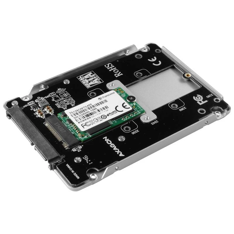 AXAGON RSS-M2SD SATA - M.2 SSD SATA, iki 80mm SSD, ALU body