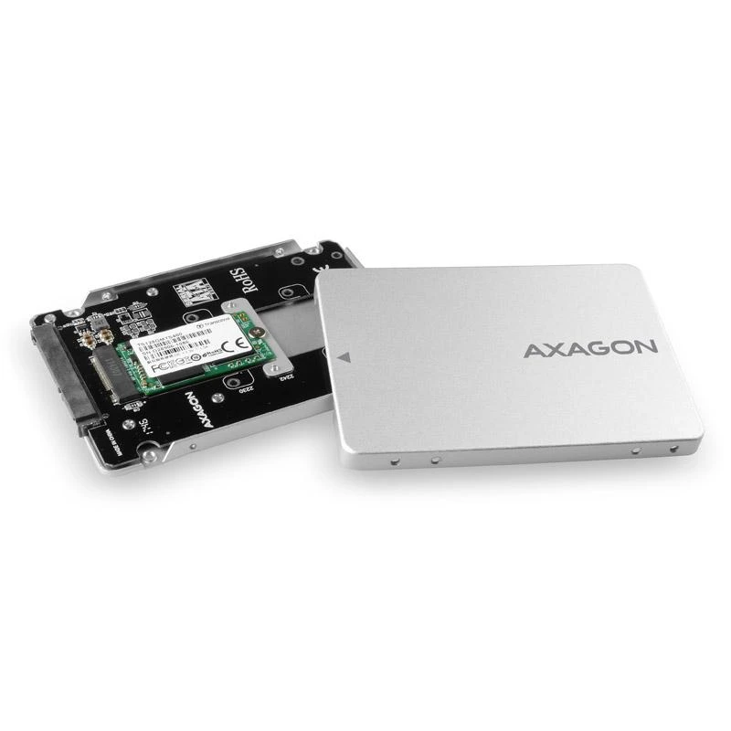 AXAGON RSS-M2SD SATA - M.2 SSD SATA, iki 80mm SSD, ALU body