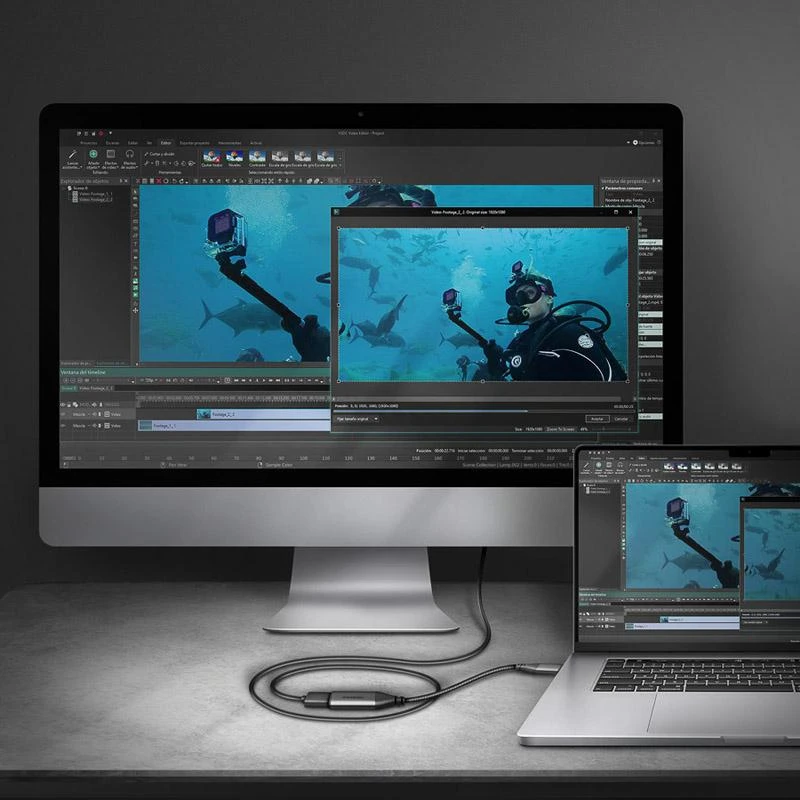 AXAGON | Aktyvus keitiklis | USB-C į HDMI | 0,25 m