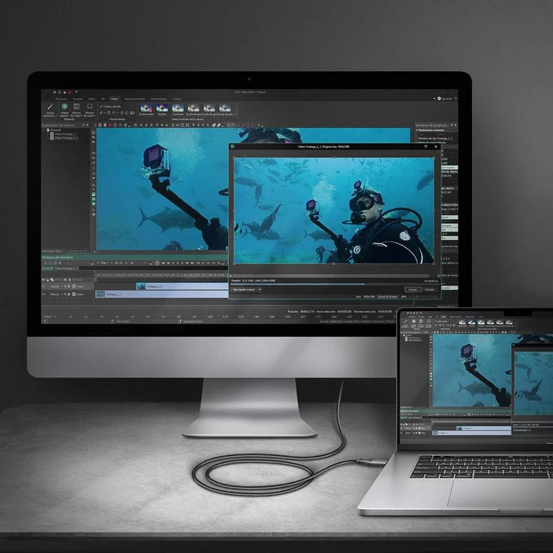 AXAGON | Aktyvus keitiklis | USB-C į HDMI | 1,8 m