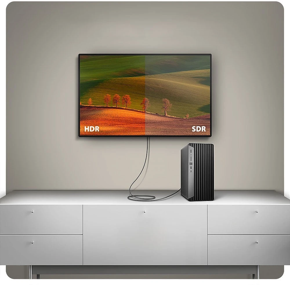 AXAGON RVD-HI20C2 DisplayPort - HDMI 2.0 kabelis 1.8m 4K/60Hz