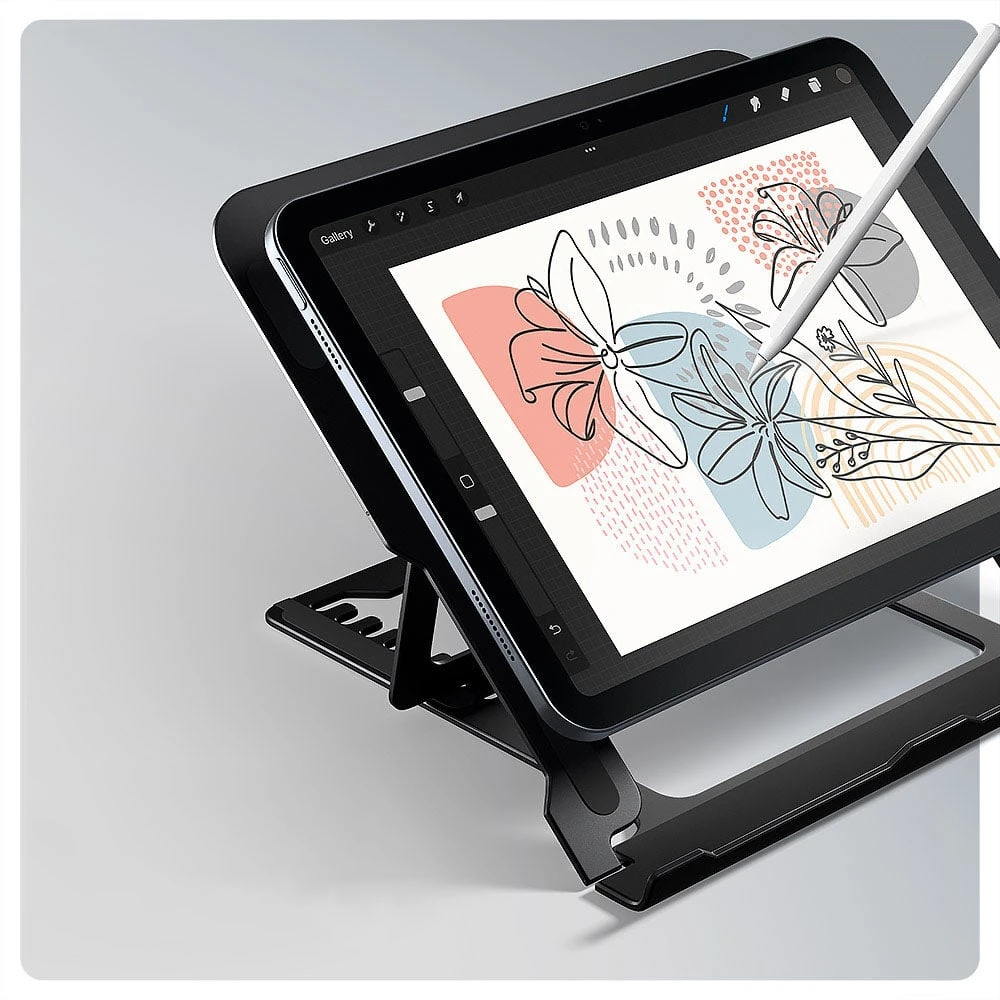 AXAGON STND-LAB Nešiojamas kompiuteris Stand, height-adjustable, foldable, aliuminio – juodas