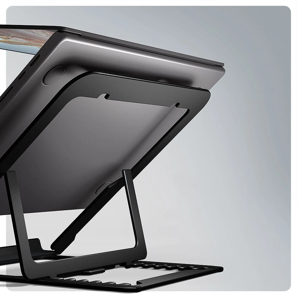 AXAGON STND-LAB Nešiojamas kompiuteris Stand, height-adjustable, foldable, aliuminio – juodas
