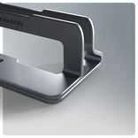 AXAGON STND-VG Vertical Nešiojamas kompiuteris Stand, adjustable width, aliuminio – pilkas