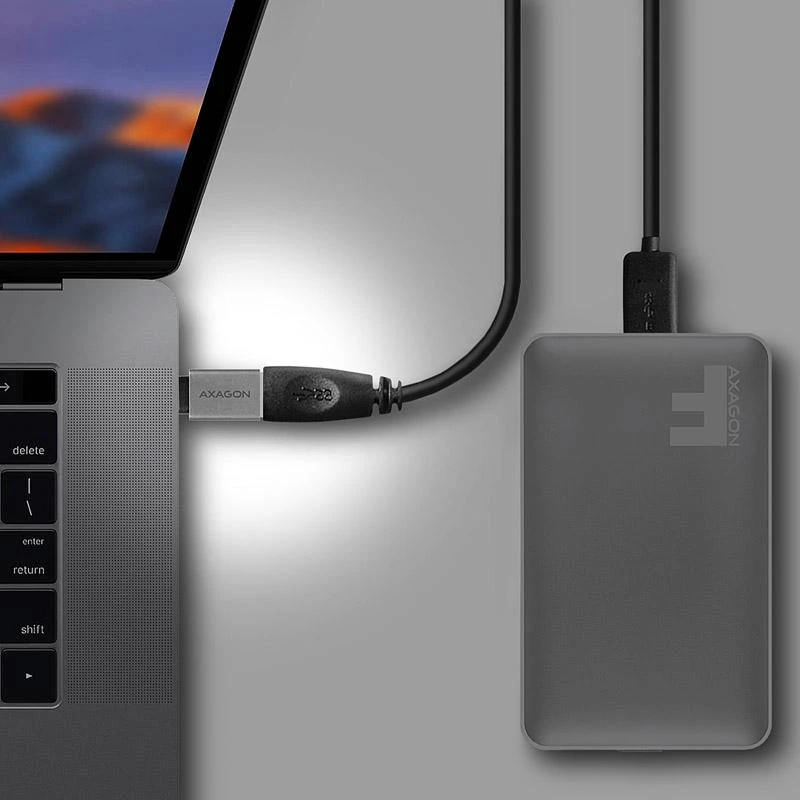 AXAGON RUCM-AFA USB 3.0 Type-C Male > Type-A Female ALU