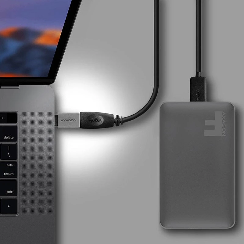 AXAGON RUCM-AFA USB 3.0 Type-C Male > Type-A Female ALU
