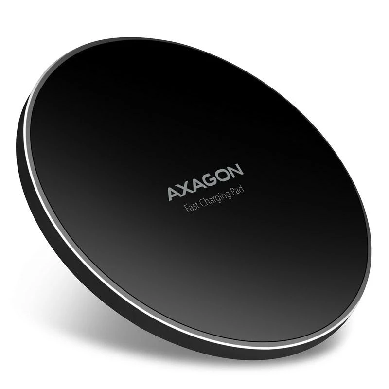 AXAGON WDC-P10T belaidžio įkrovimo stotelė su greito įkrovimo funkcija, Qi 5 / 7.5 / 10W, mikro USB