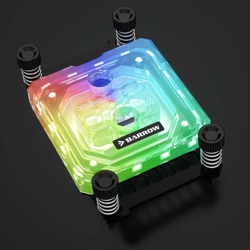 Barrow AMD procesoriaus vandens blokas su RGB apšvietimu