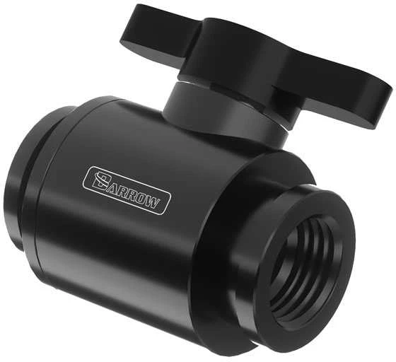 Barrow Ball Valve (10mm) G1/4 inch ball valve, juodas – juodas
