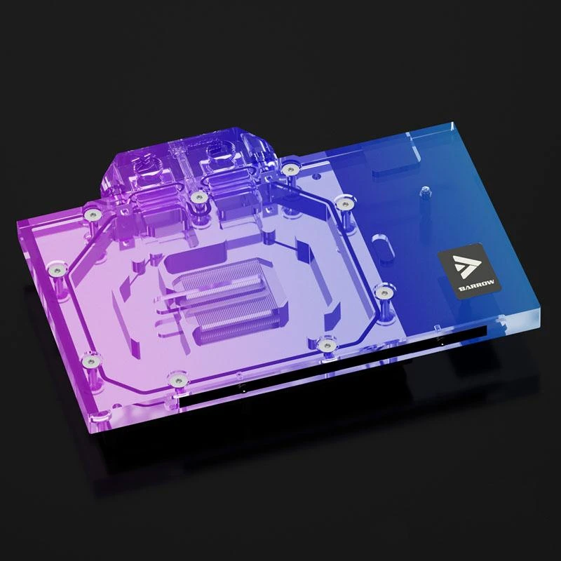 Barrow RTX 4090 vandens blokas su Aurora RGB apšvietimu