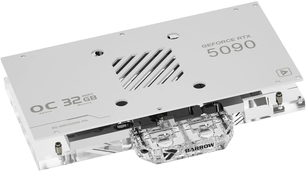 Barrow MSI Ventus 5090 GPU Vanduo Block – Baltas