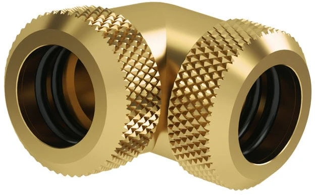Barrow Multi-Link Adapteris 90 Degree 12mm OD to 12mm OD Hardtube – auksinis
