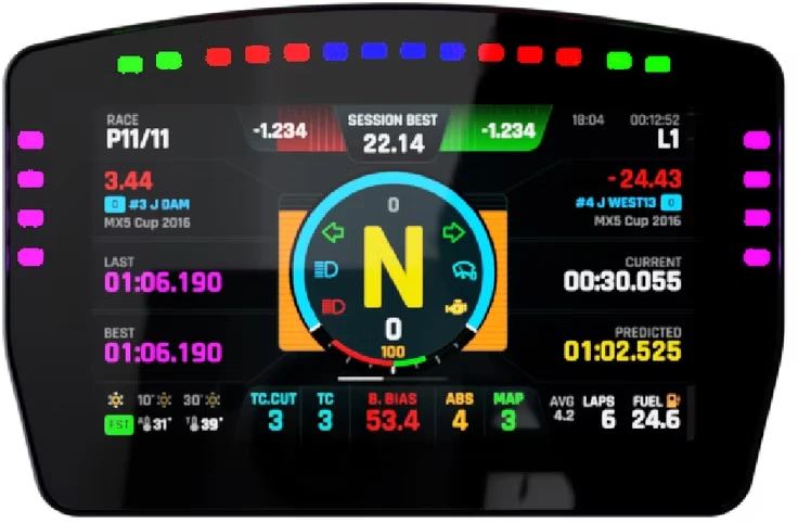 „Base Performance Simulators“ „Base Performance DDU-5T“ LCD ekranas, lietimui jautrus, RGB – juodas, 5 colių