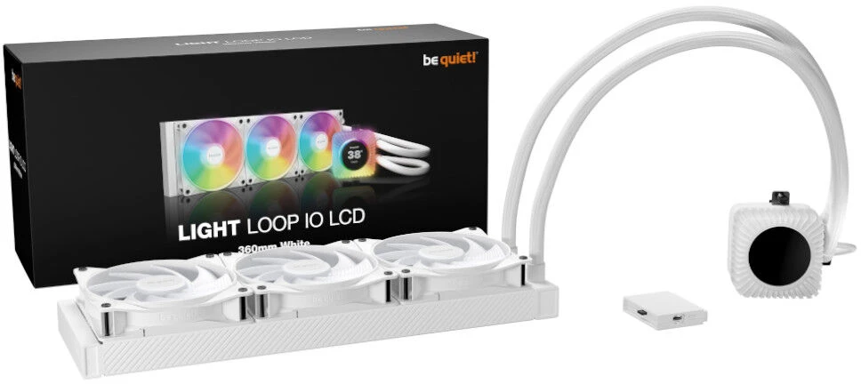 be quiet! Light Loop IO LCD 360 mm, balta