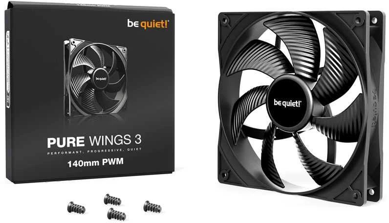 Be Quiet! Pure Wings 3 ventiliatorius su dėžute ir varžtais