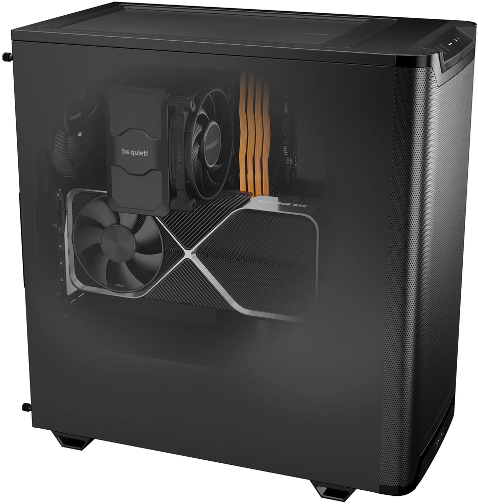 Be Quiet! tyliai! Pure Base 501, oro srautas, juoda