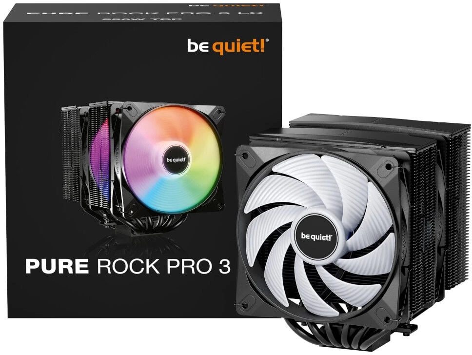be quiet! Pure Rock Pro 3 LX Juodas Processor Oro vėsintuvas 12 cm 1 pc(s)
