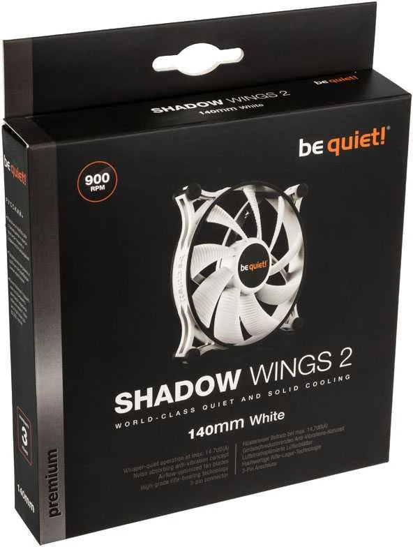 Be Quiet! LISTAN BE TYLUS Shadow Wings 2 Baltas 140mm