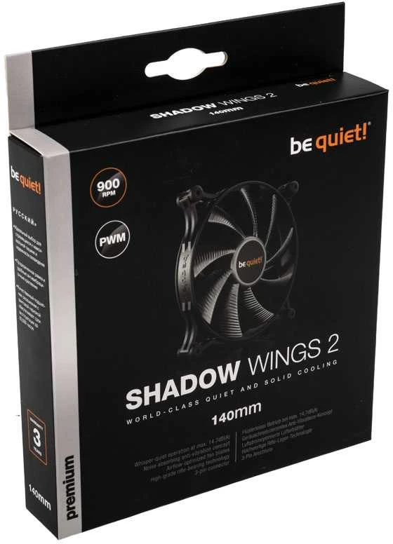 be quiet! Shadow Wings 2 140mm PWM Kompiuterio korpusui Ventiliatorius 14 cm Juoda