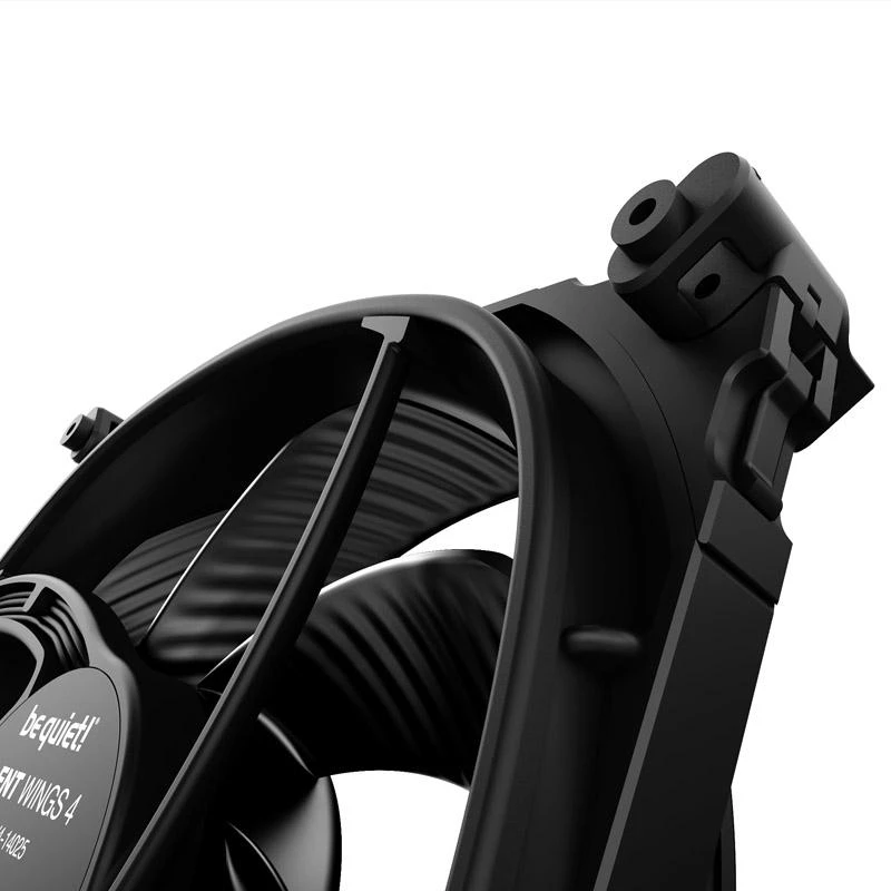 be quiet! Silent Wings 4 ventiliatoriaus kampinė detalė