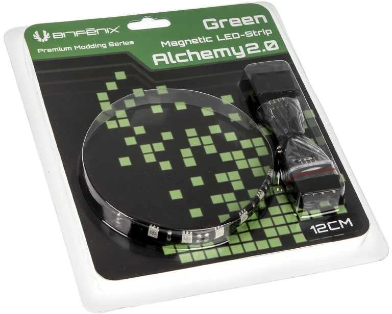 „BitFenix Alchemy 2.0“ magnetinė LED juostelė, 12 cm, 6 LED, žalia