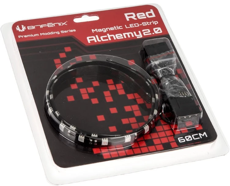 „BitFenix Alchemy 2.0“ magnetinė LED juostelė, 60 cm, 30 LED, raudona