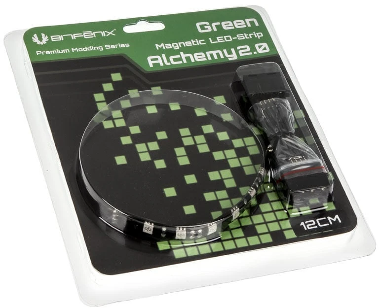 „BitFenix Alchemy 2.0“ magnetinė LED juostelė, 12 cm, 6 LED, žalia