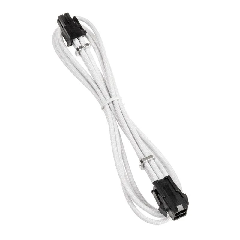 BitFenix Alchemy 4-Pin-ATX12V-Extensionskabel, 45 cm, sleeved – baltos spalvos