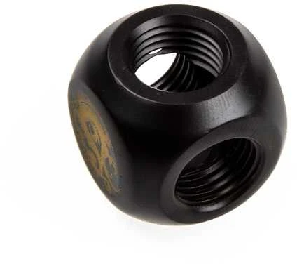 Bitspower adapteris T formos skirstytuvas 3x G1/4 colio IG – anglies juodumo