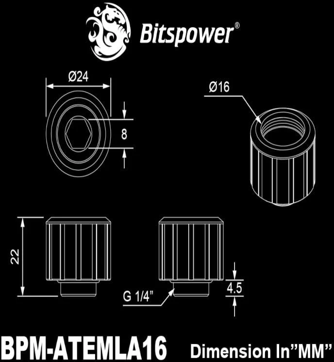 „Bitspower Artemis Advanced Multi-Link“ – 16 mm išorinis skersmuo, „Arctic Baltas“