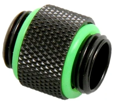 Bitspower adapteris, tiesus, G1/4 colio AG į G1/4 colio AG – ilgas, matinės juodos spalvos