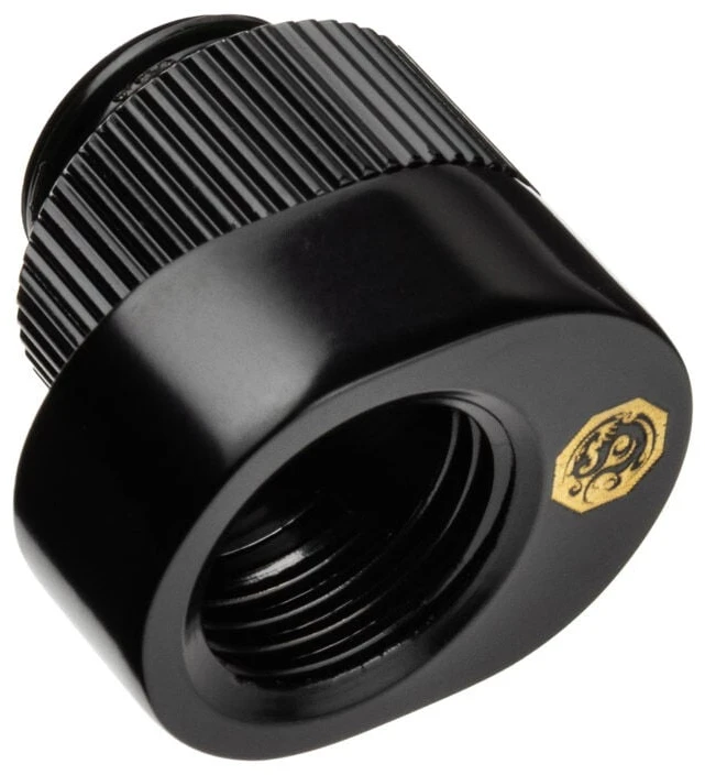 Bitspower Extension Offset – juodas, pack of 2