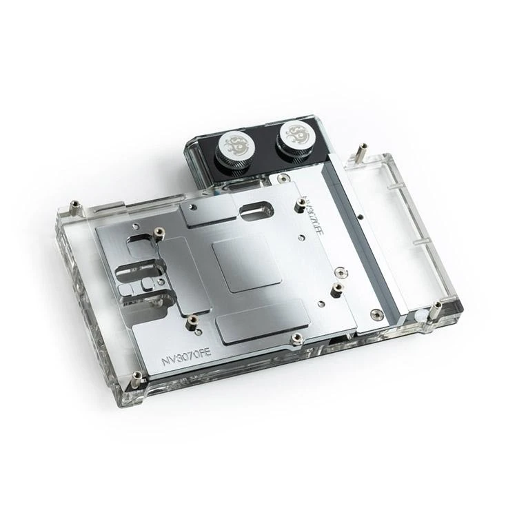 Bitspower vandens blokas RTX 3070 FE skaidrus akrilas