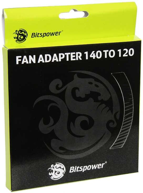 Bitspower FAN ADAPTER 140mm į 120mm – juodos spalvos