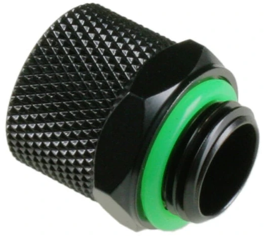 Bitspower tiesus jungtis G1/4 colio AG ant 11/8 mm – matinės juodos spalvos